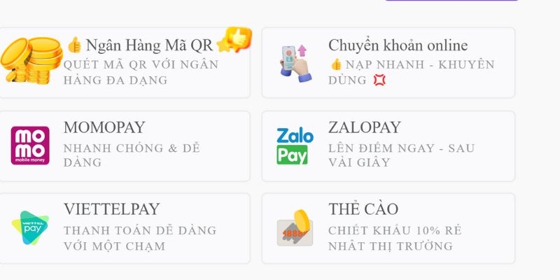 Chọn nạp tiền Bet88 bằng phương thức nào bạn cảm thấy đơn giản nhất 